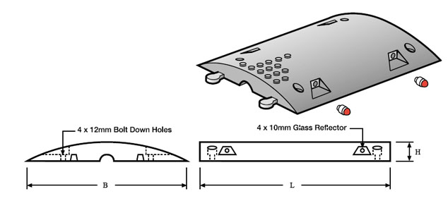 Polymax  potable rubber speed bump